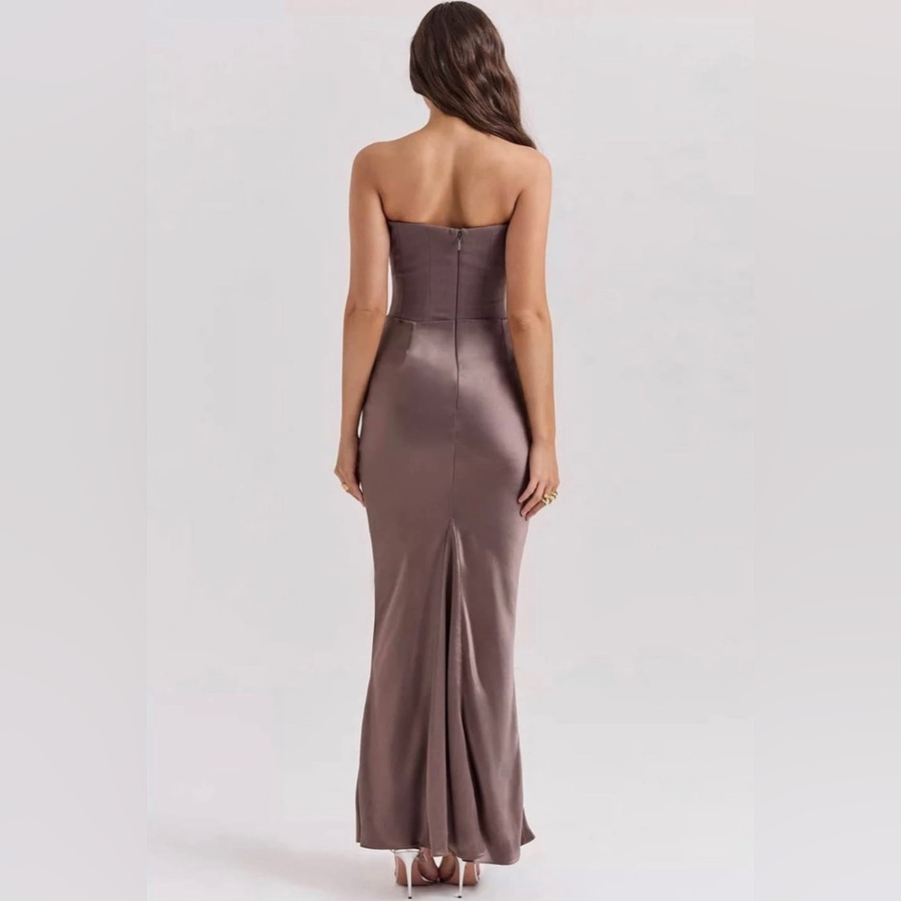 House of Cb ‘Persephone’ Smoke Strapless Corset Maxi Dress - Picture 2 of 9